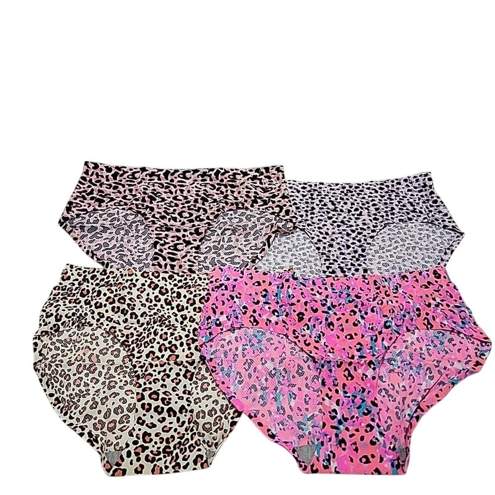 VOENXE Womens Seamless Hipster Panties 4 Pack Breathable Stretch Large